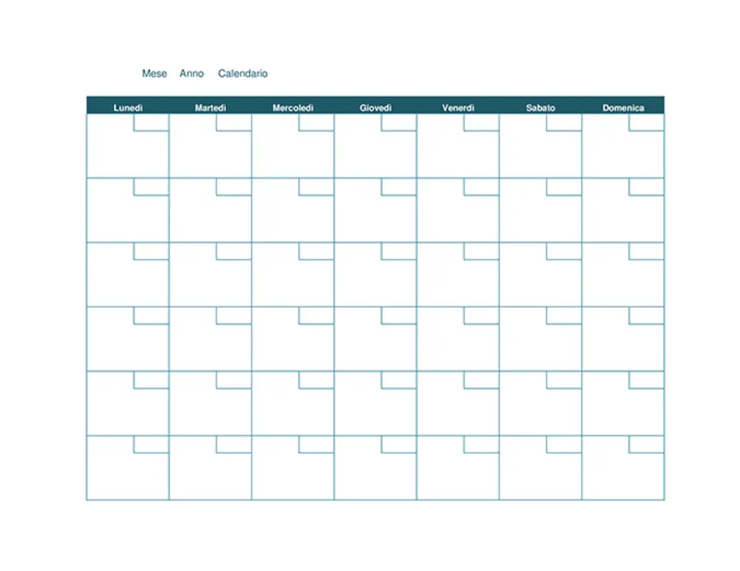 Calendario mensile vuoto brown organic simple