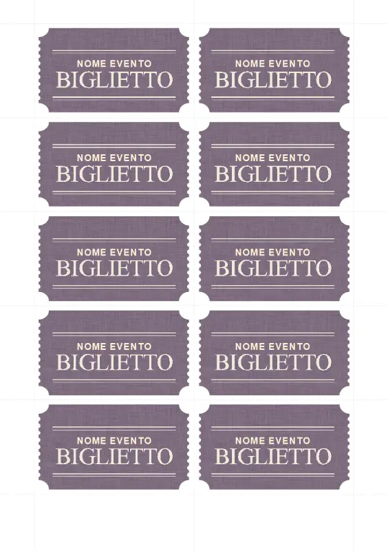 Biglietti standard (10 per pagina) purple vintage retro