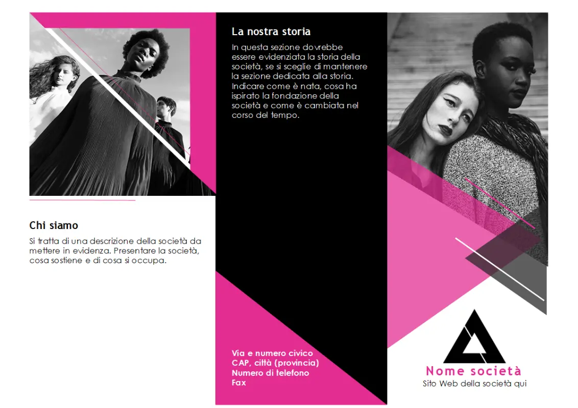 Brochure di moda pink modern-geometric