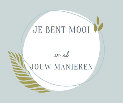 Mooi in al je manieren blue organic-simple