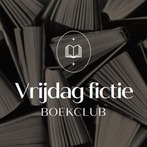 Vrijdag fictie boek club black elegant,monochromatic,photo,simple,typographic,symmetrical