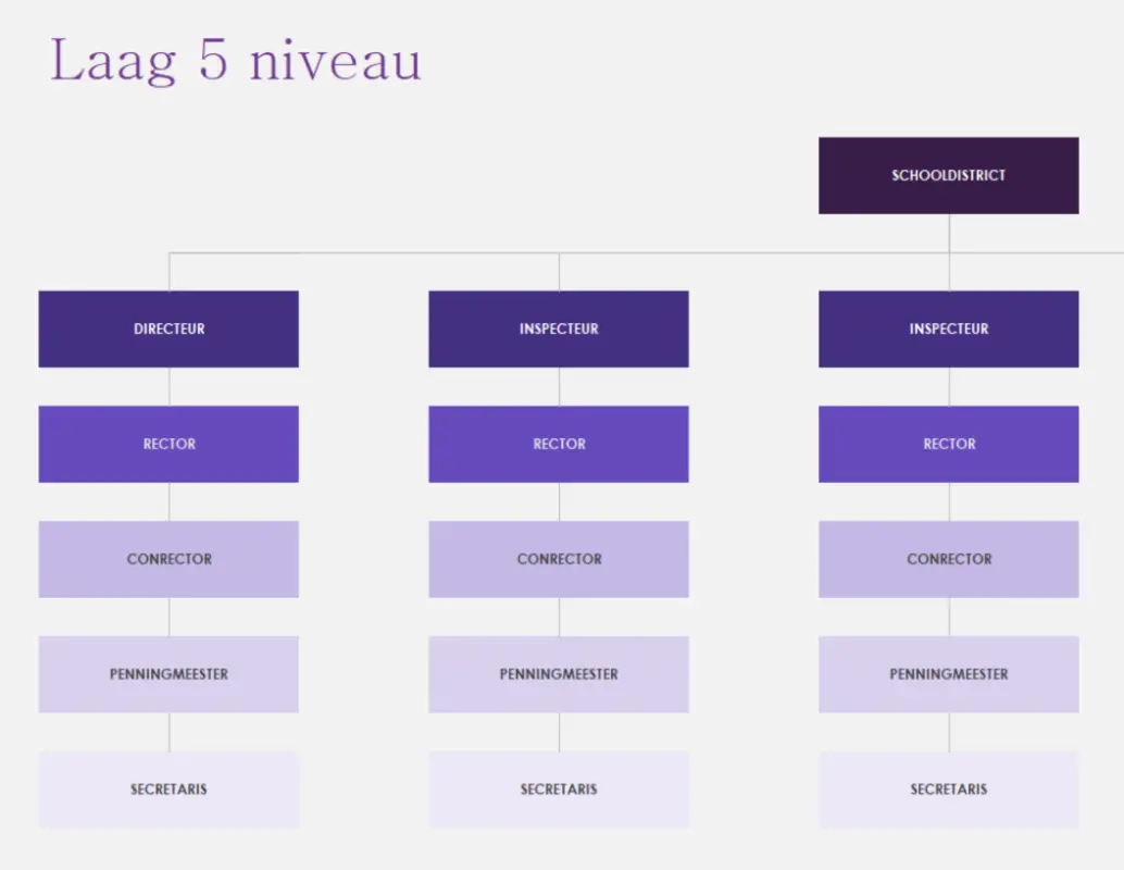 Organigrammen (visueel) purple modern simple