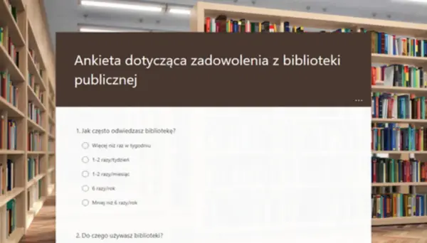 Ankieta dotycząca zadowolenia z biblioteki publicznej brown modern simple