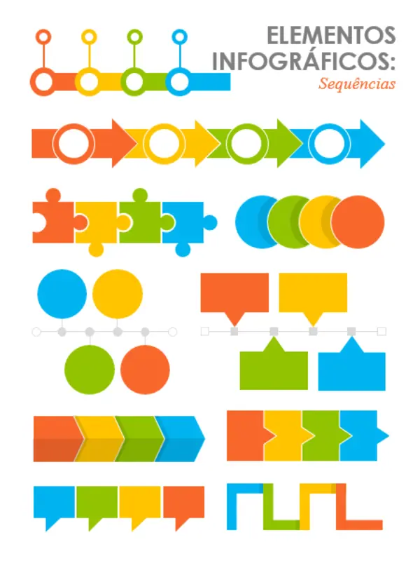 Imagens de infográficos de sequências modern-simple