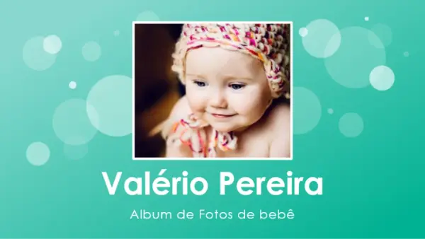 Álbum de Fotografias do primeiro ano do bebê whimsical color block
