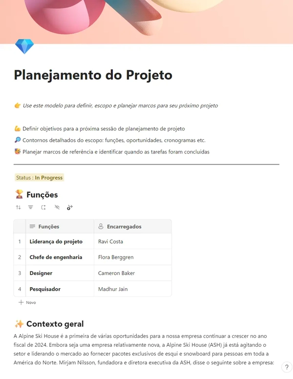 Planejamento do Projeto