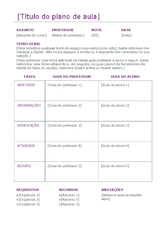 Planejador de lições diárias (colorido) purple modern simple