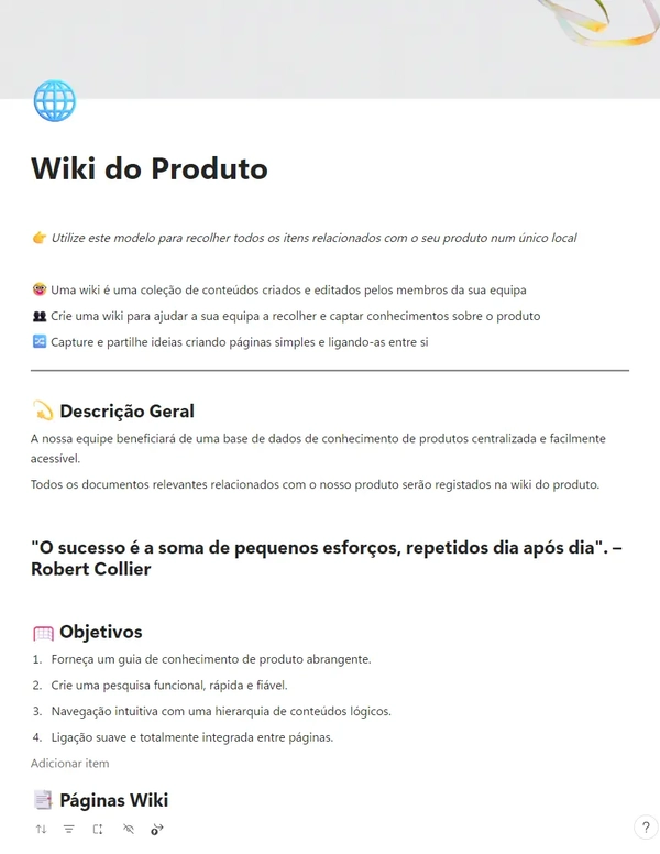 Wiki do Produto