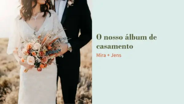 Álbum de casamentos florido modern simple