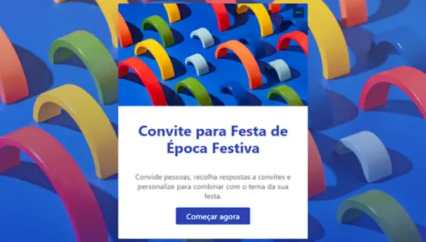 Convite para Festa de Época Festiva blue