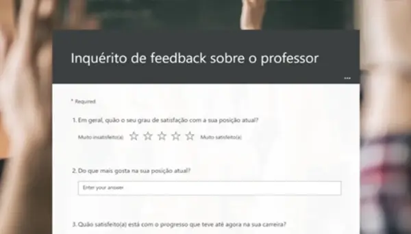 Inquérito de feedback sobre o professor brown modern simple