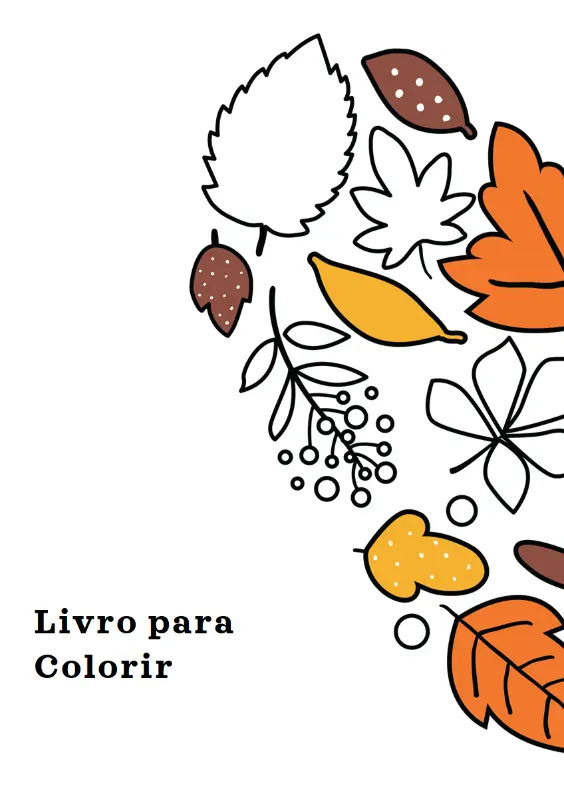 Livro para colorir de Outono whimsical-line