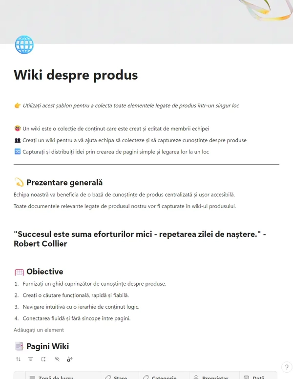 Wiki produs