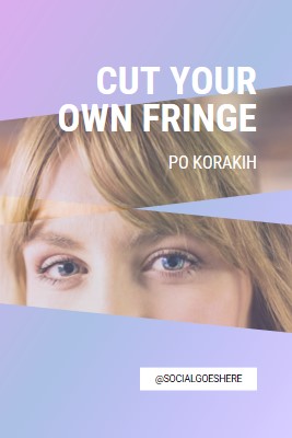 Cut your own fringe purple modern-bold