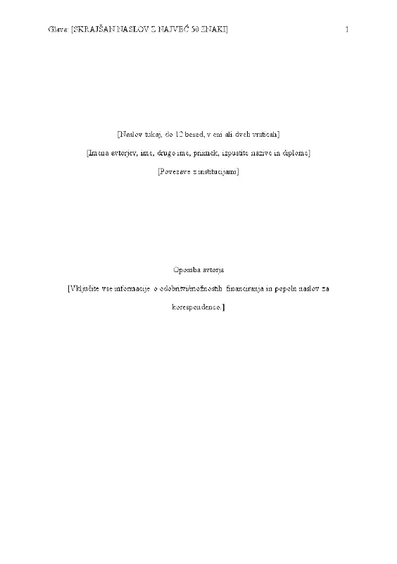 Poročilo sloga APA (6. izdaja) modern simple