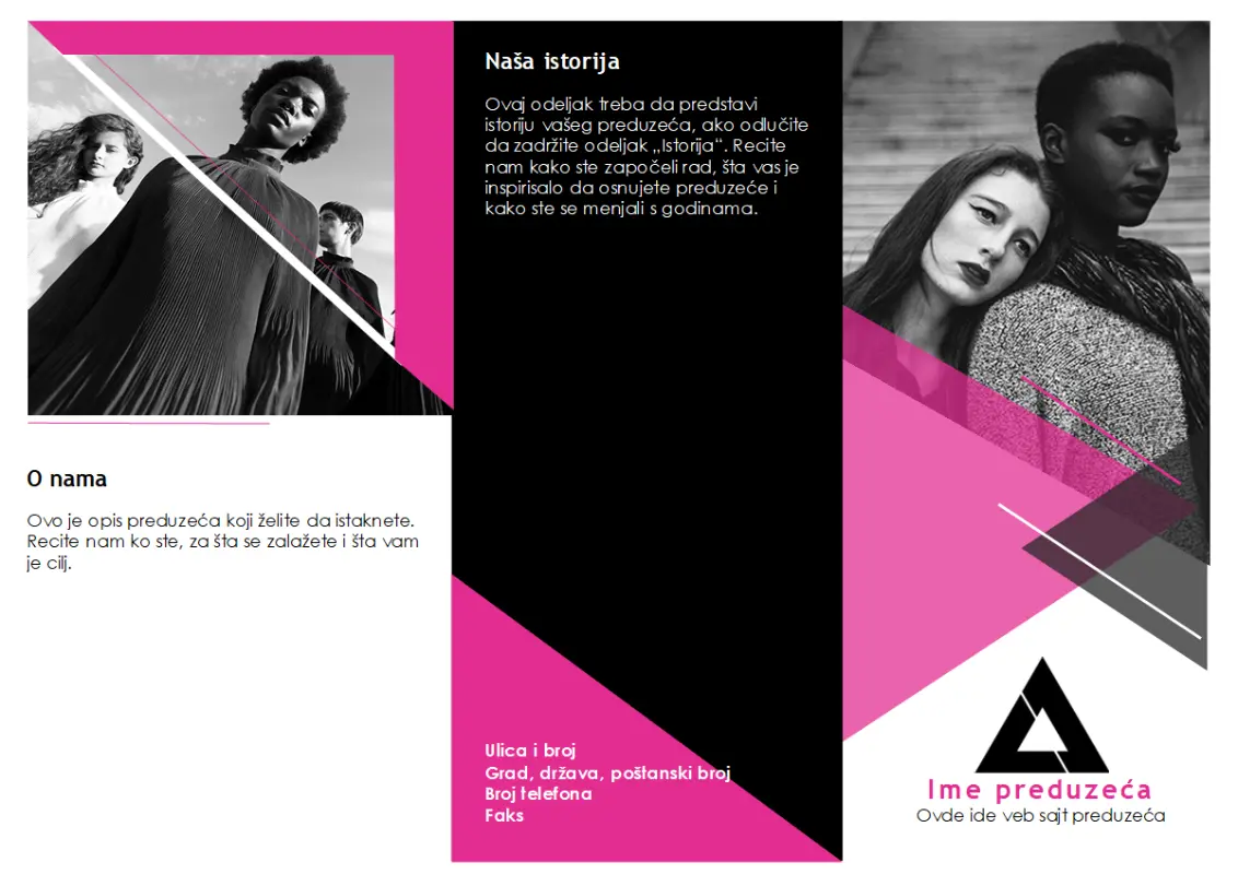 Modna brošura pink modern-geometric