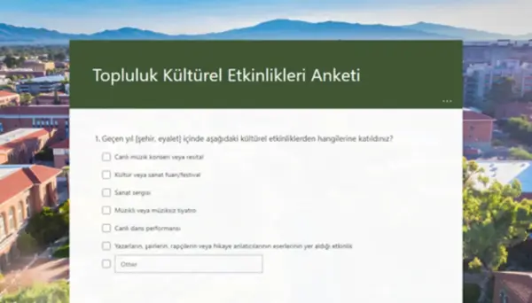 Topluluk kültürel etkinlikleri anketi green