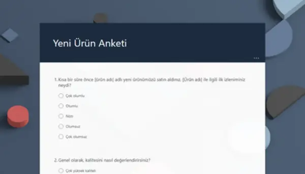 Yeni ürün anketi blue