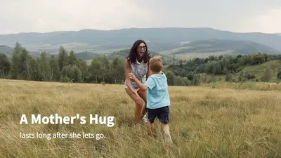 A mother's hug Say Happy Mother's Day with this warm video template. Post on social media or send to your mum.